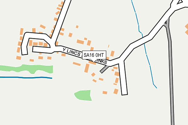 SA16 0HT map - OS OpenMap – Local (Ordnance Survey)