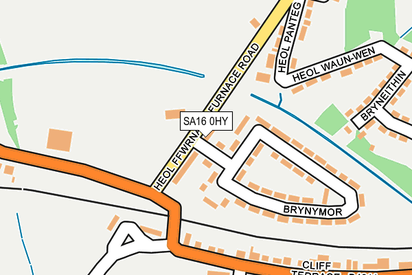 SA16 0HY map - OS OpenMap – Local (Ordnance Survey)