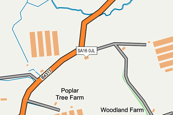 SA16 0JL map - OS OpenMap – Local (Ordnance Survey)
