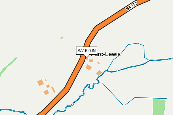 SA16 0JN map - OS OpenMap – Local (Ordnance Survey)