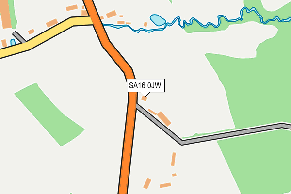 SA16 0JW map - OS OpenMap – Local (Ordnance Survey)