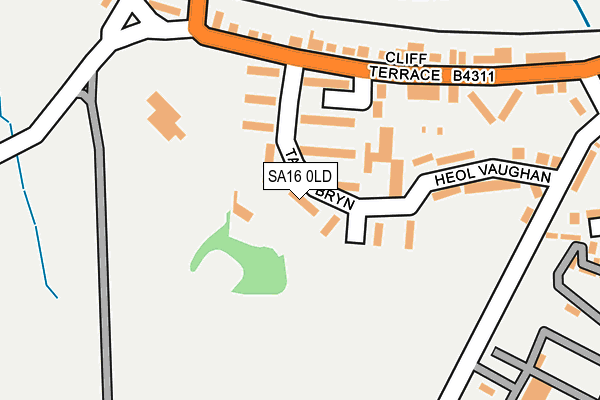 SA16 0LD map - OS OpenMap – Local (Ordnance Survey)