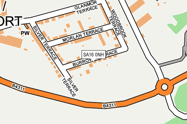 SA16 0NH map - OS OpenMap – Local (Ordnance Survey)