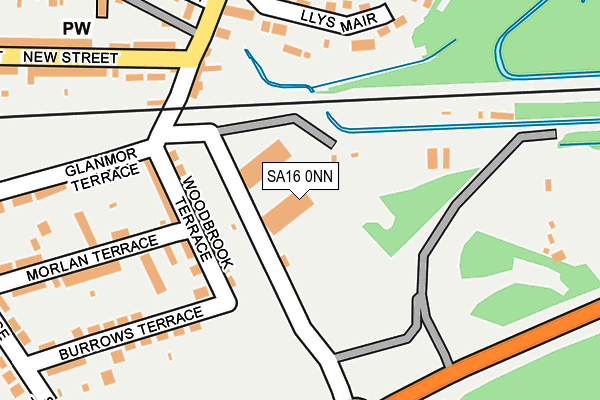 SA16 0NN map - OS OpenMap – Local (Ordnance Survey)