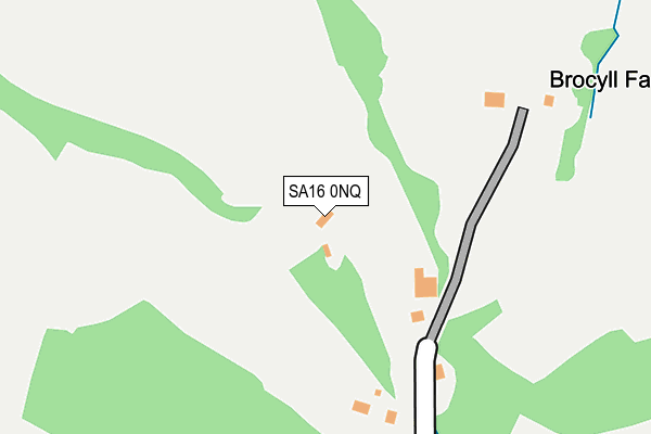 SA16 0NQ map - OS OpenMap – Local (Ordnance Survey)