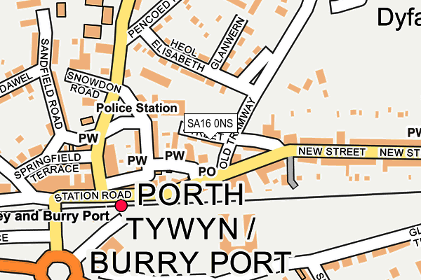 SA16 0NS map - OS OpenMap – Local (Ordnance Survey)