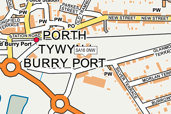 SA16 0NW map - OS OpenMap – Local (Ordnance Survey)