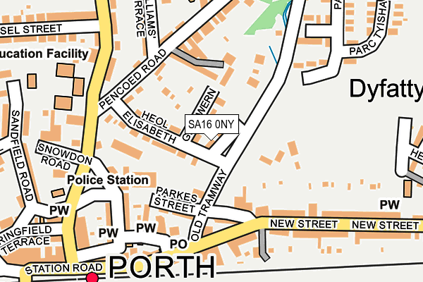 SA16 0NY map - OS OpenMap – Local (Ordnance Survey)