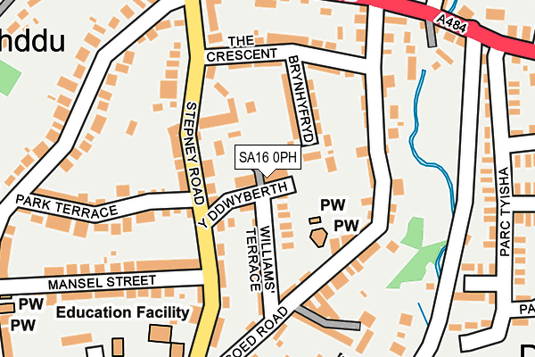 SA16 0PH map - OS OpenMap – Local (Ordnance Survey)