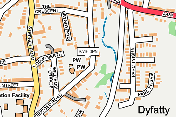 SA16 0PN map - OS OpenMap – Local (Ordnance Survey)