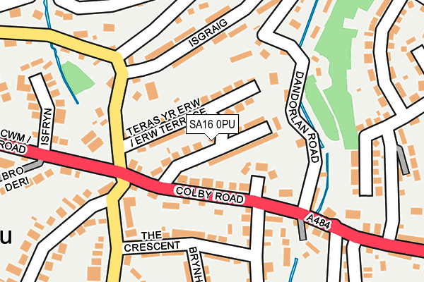 SA16 0PU map - OS OpenMap – Local (Ordnance Survey)