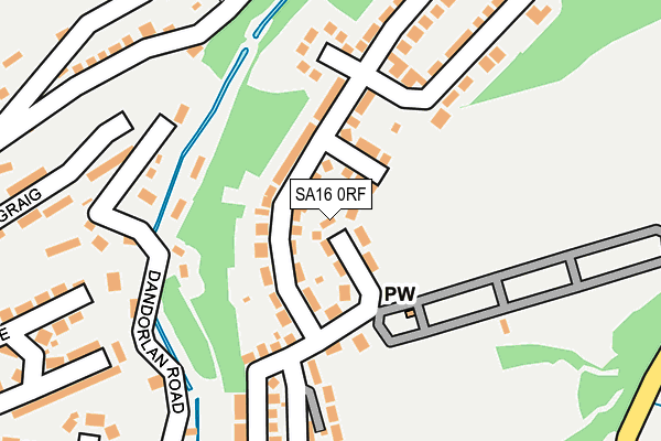 SA16 0RF map - OS OpenMap – Local (Ordnance Survey)