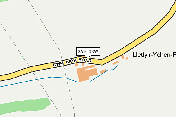 SA16 0RW map - OS OpenMap – Local (Ordnance Survey)