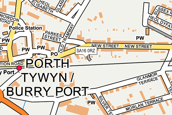 SA16 0RZ map - OS OpenMap – Local (Ordnance Survey)