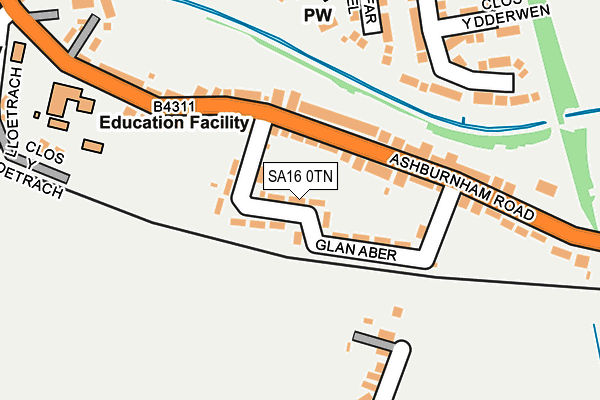 SA16 0TN map - OS OpenMap – Local (Ordnance Survey)