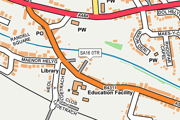 SA16 0TR map - OS OpenMap – Local (Ordnance Survey)