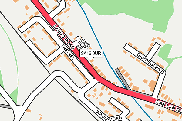 SA16 0UR map - OS OpenMap – Local (Ordnance Survey)