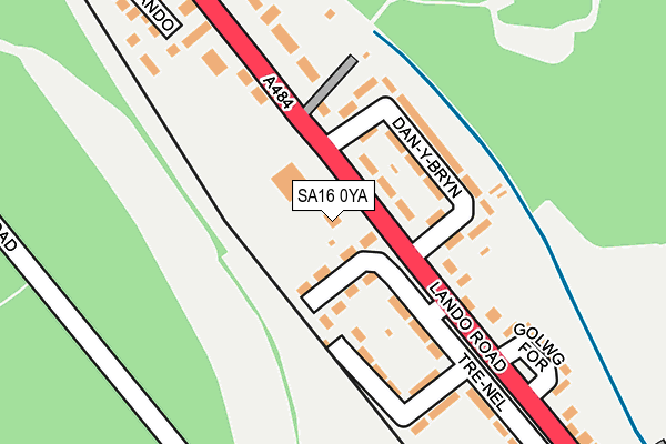SA16 0YA map - OS OpenMap – Local (Ordnance Survey)