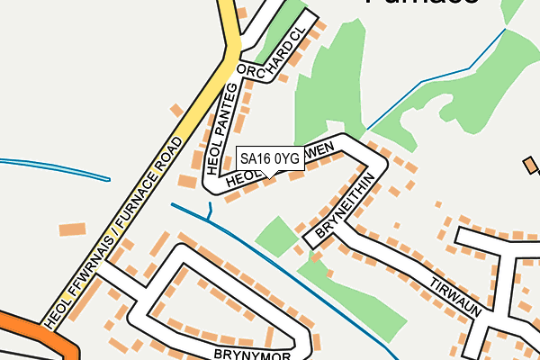 SA16 0YG map - OS OpenMap – Local (Ordnance Survey)