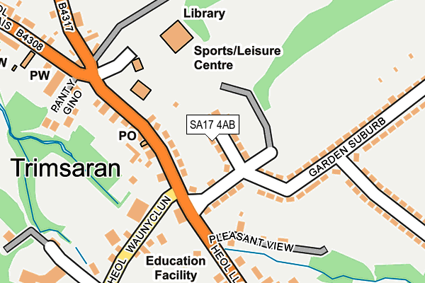 SA17 4AB map - OS OpenMap – Local (Ordnance Survey)