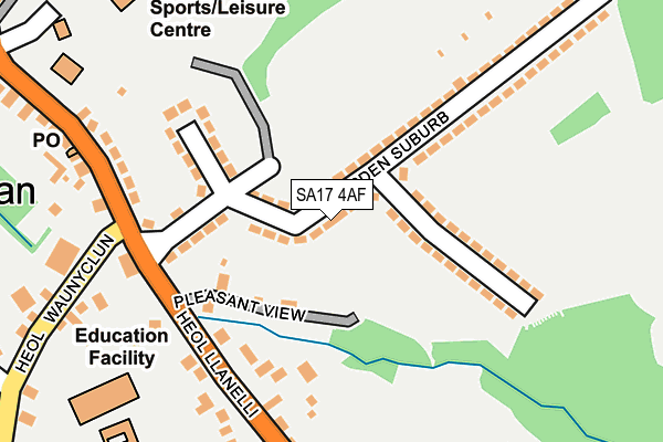 SA17 4AF map - OS OpenMap – Local (Ordnance Survey)