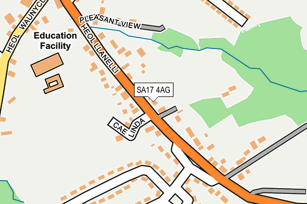 SA17 4AG map - OS OpenMap – Local (Ordnance Survey)