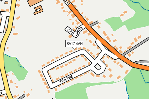 SA17 4AN map - OS OpenMap – Local (Ordnance Survey)