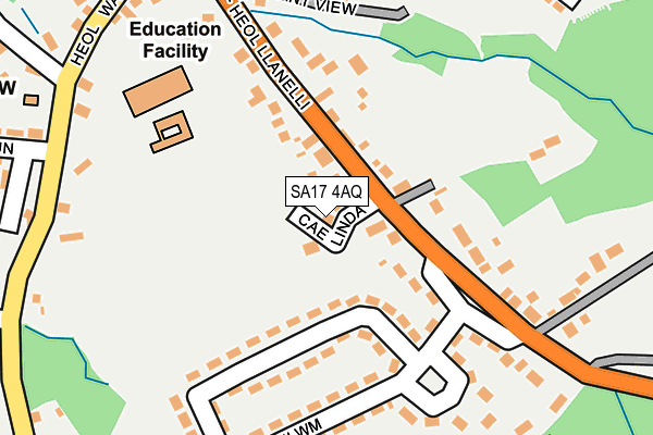 SA17 4AQ map - OS OpenMap – Local (Ordnance Survey)