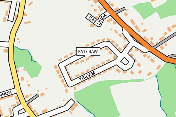 SA17 4AW map - OS OpenMap – Local (Ordnance Survey)