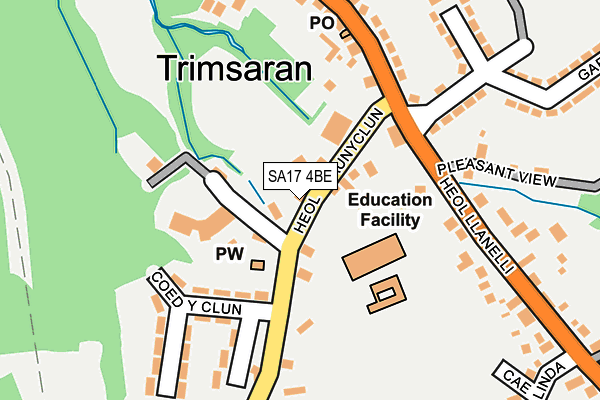 SA17 4BE map - OS OpenMap – Local (Ordnance Survey)