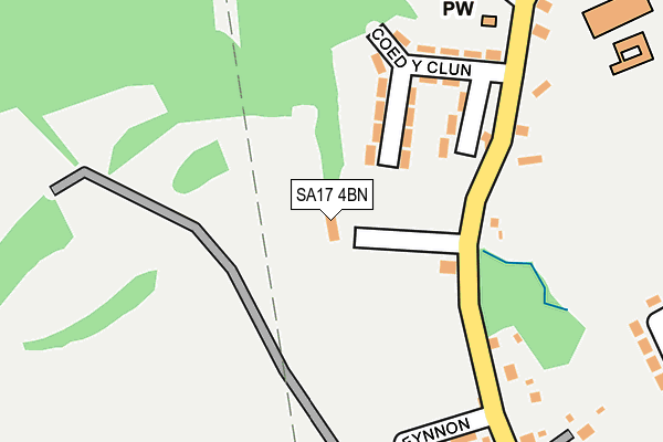 SA17 4BN map - OS OpenMap – Local (Ordnance Survey)