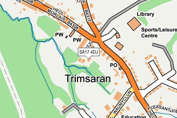 SA17 4DJ map - OS OpenMap – Local (Ordnance Survey)