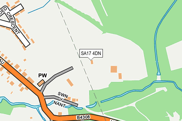 SA17 4DN map - OS OpenMap – Local (Ordnance Survey)