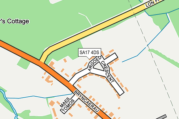 SA17 4DS map - OS OpenMap – Local (Ordnance Survey)