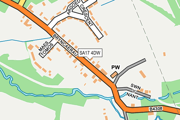 SA17 4DW map - OS OpenMap – Local (Ordnance Survey)