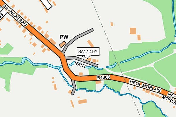 SA17 4DY map - OS OpenMap – Local (Ordnance Survey)