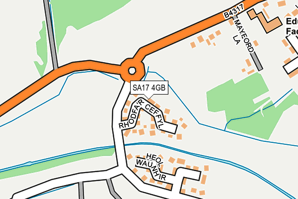 SA17 4GB map - OS OpenMap – Local (Ordnance Survey)