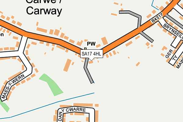 SA17 4HL map - OS OpenMap – Local (Ordnance Survey)