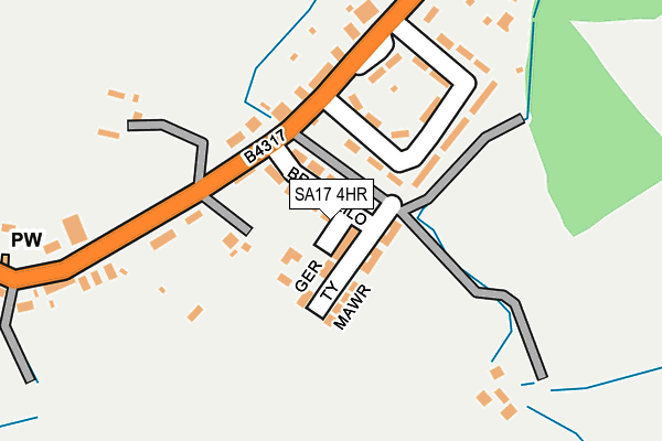 SA17 4HR map - OS OpenMap – Local (Ordnance Survey)