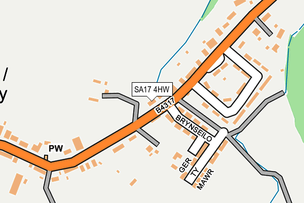SA17 4HW map - OS OpenMap – Local (Ordnance Survey)
