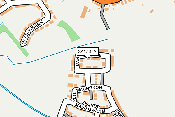 SA17 4JA map - OS OpenMap – Local (Ordnance Survey)