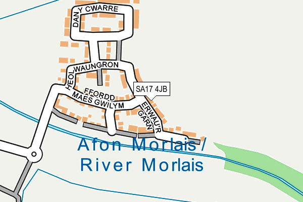 SA17 4JB map - OS OpenMap – Local (Ordnance Survey)