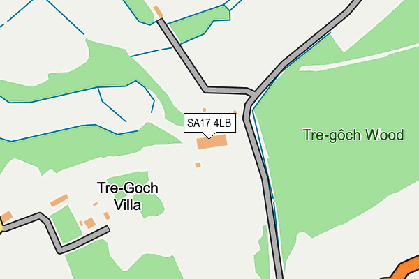 SA17 4LB map - OS OpenMap – Local (Ordnance Survey)