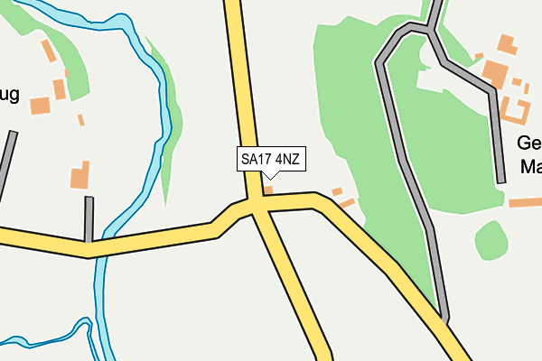 SA17 4NZ map - OS OpenMap – Local (Ordnance Survey)