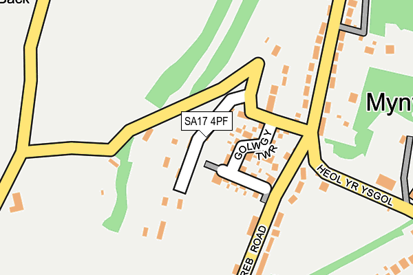 SA17 4PF map - OS OpenMap – Local (Ordnance Survey)