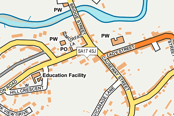 SA17 4SJ map - OS OpenMap – Local (Ordnance Survey)