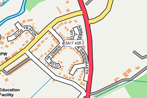 SA17 4SR map - OS OpenMap – Local (Ordnance Survey)