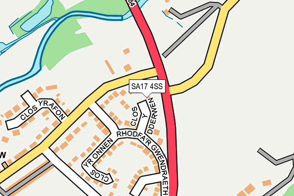 SA17 4SS map - OS OpenMap – Local (Ordnance Survey)