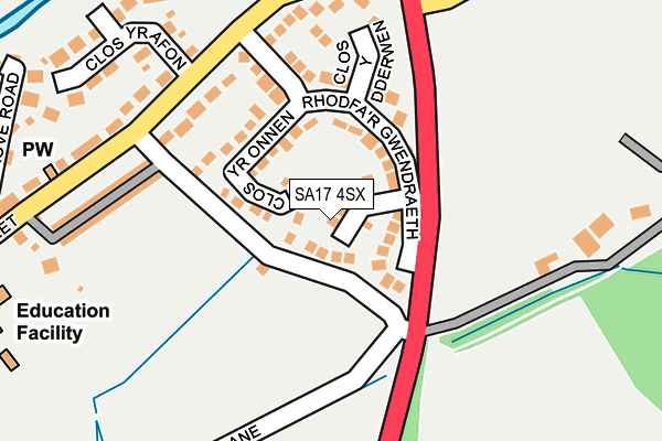 SA17 4SX map - OS OpenMap – Local (Ordnance Survey)