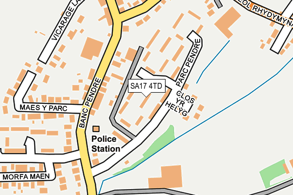 SA17 4TD map - OS OpenMap – Local (Ordnance Survey)